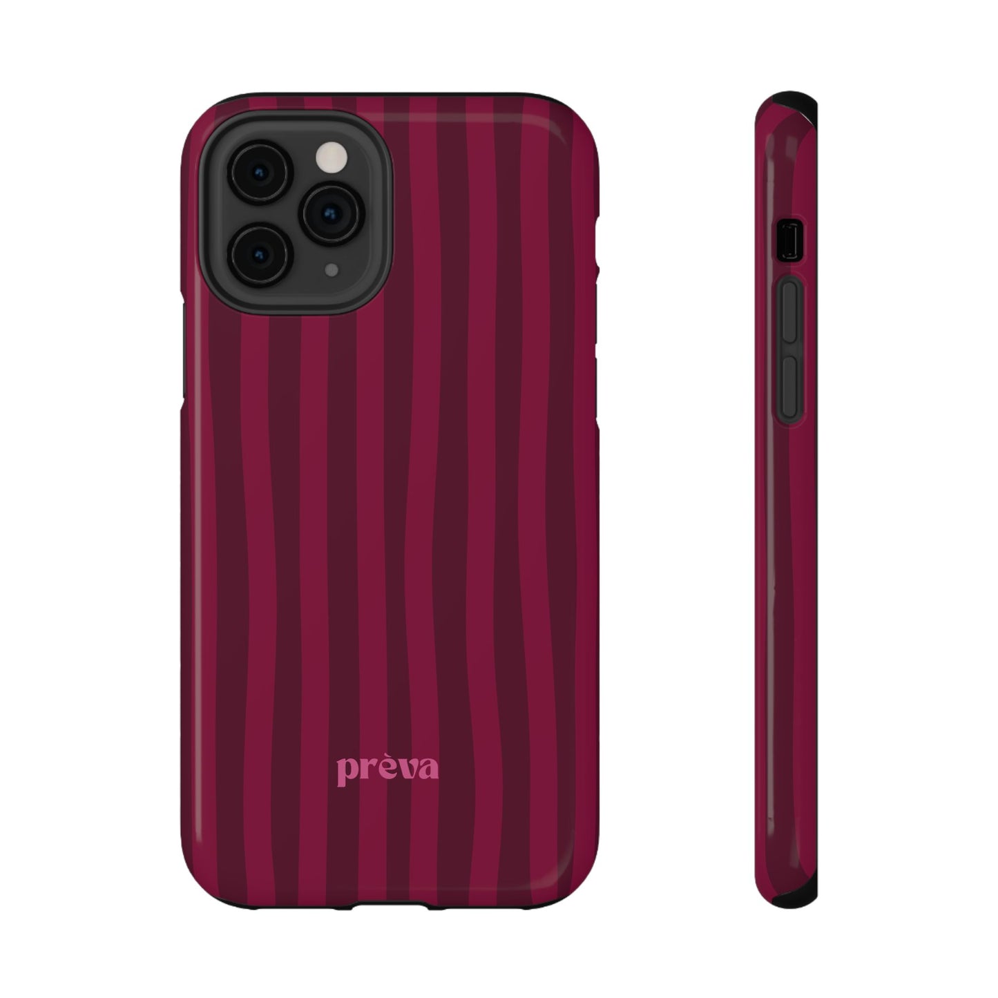 Burgandy Stripes x Ava Dudderar Phone Case