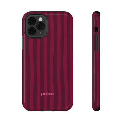 Burgandy Stripes x Ava Dudderar Phone Case