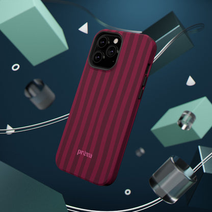 Burgandy Stripes x Ava Dudderar Phone Case