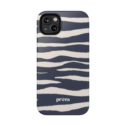 Navy & Cream Zebra Phone Case
