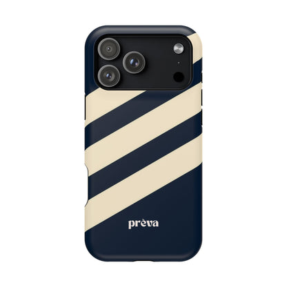 Striped Navy & Cream Phone Case