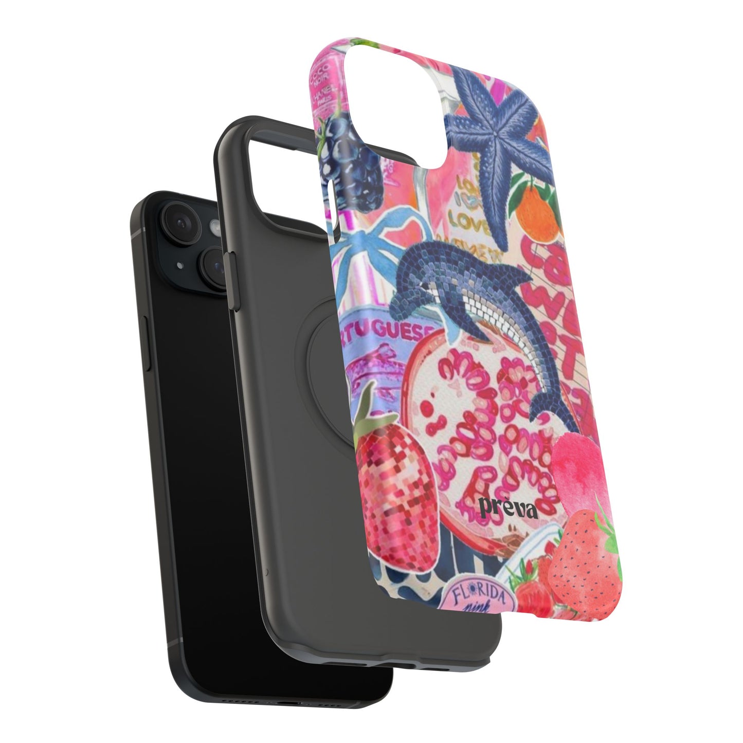 Dolphin Tropics Collage Phone Case