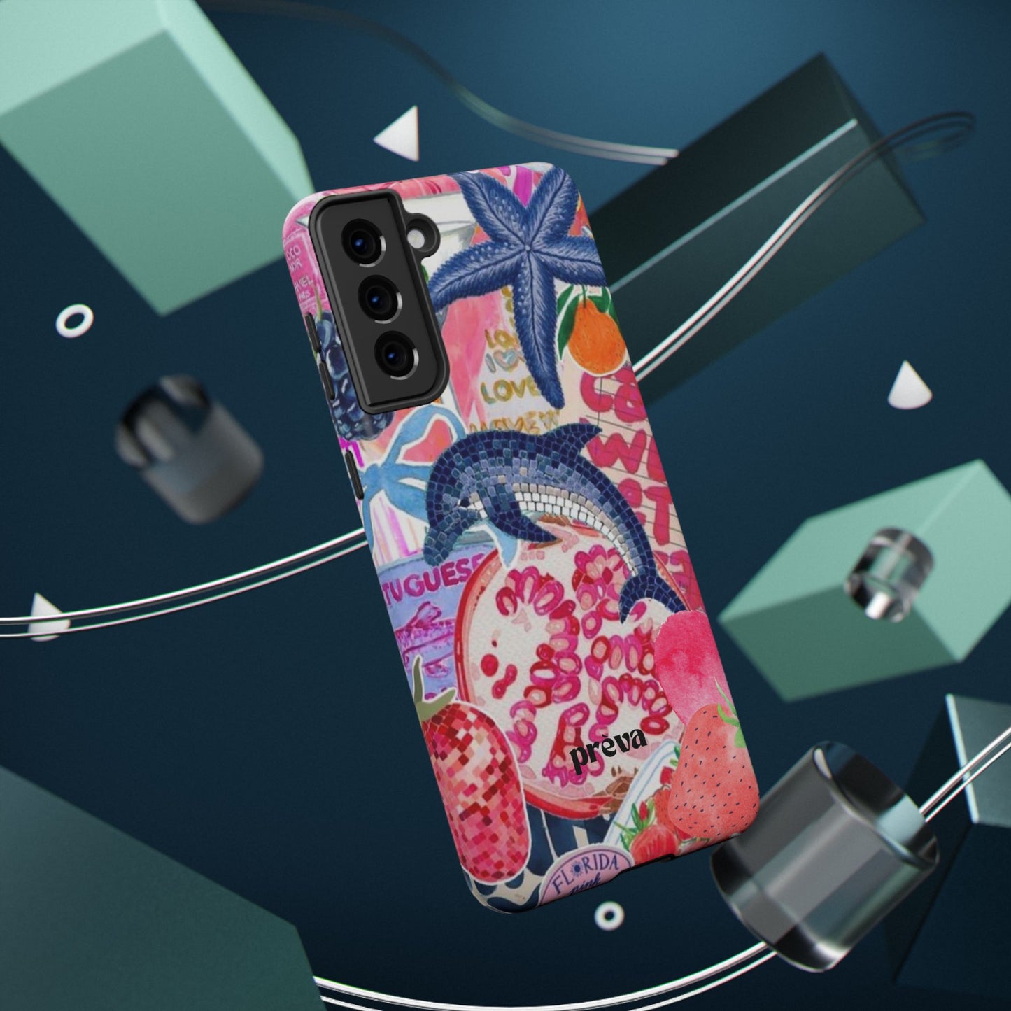 Dolphin Tropics Collage Phone Case