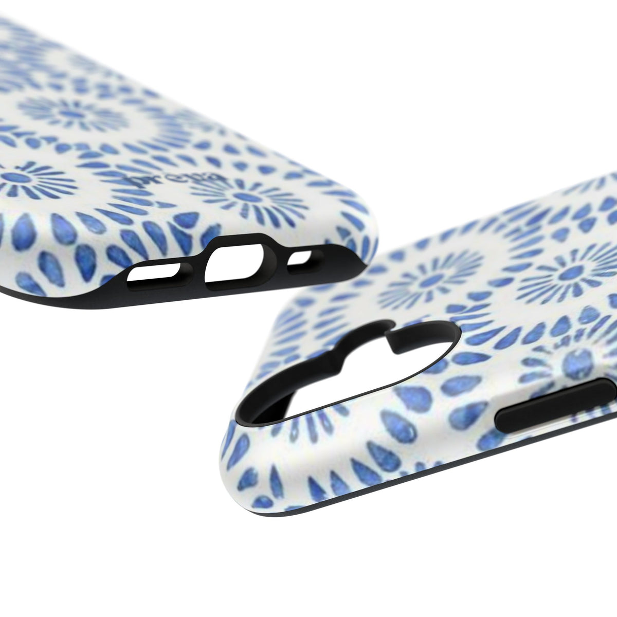 Blue Floral Spiral Phone Case