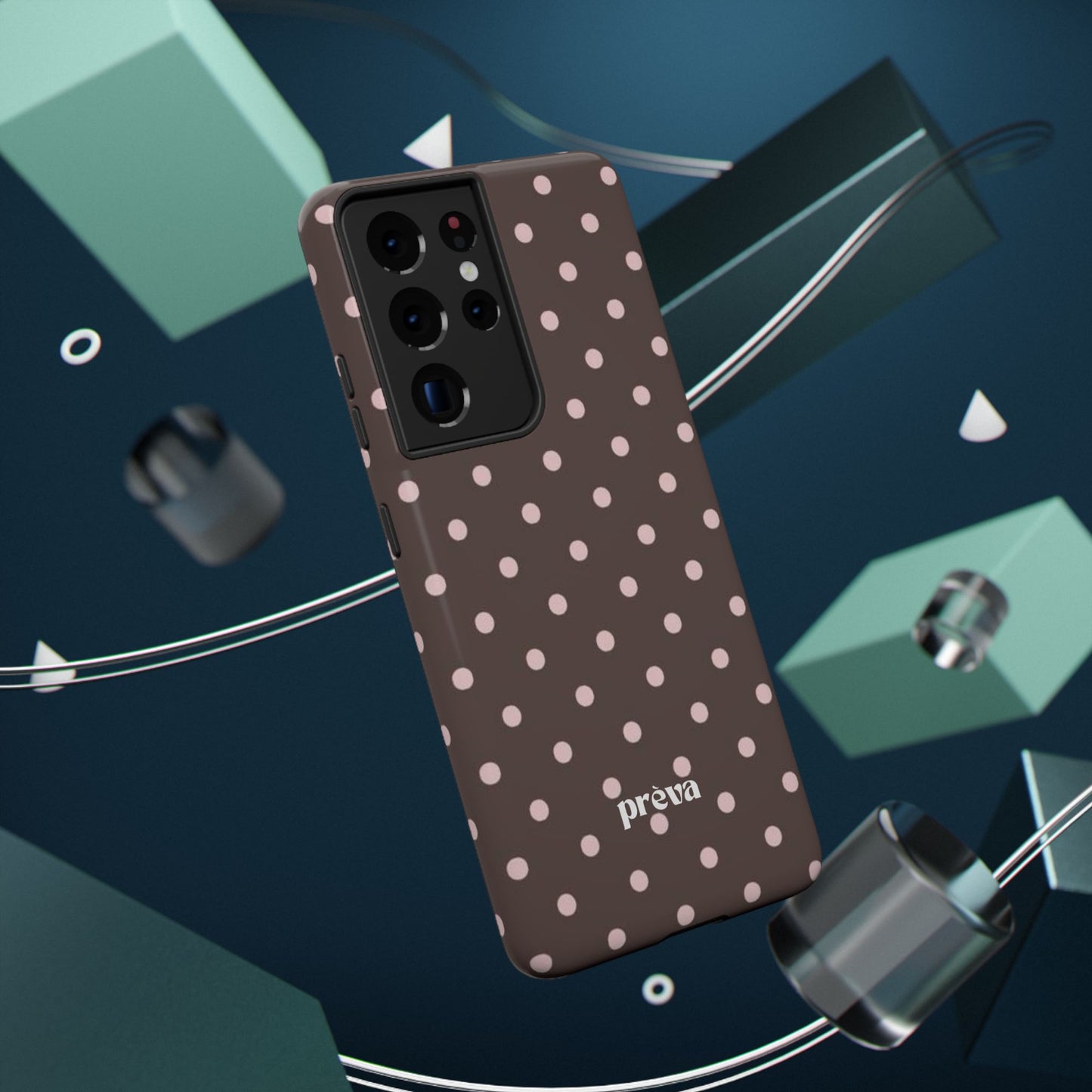Brown and Pink Polka Dot Phone Case