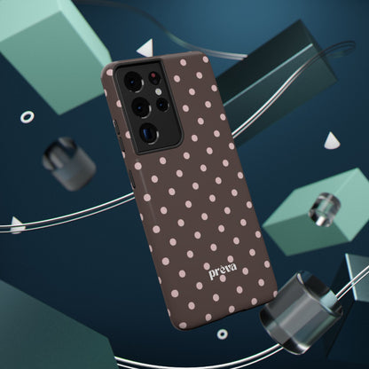 Brown and Pink Polka Dot Phone Case