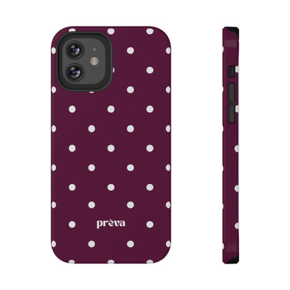 Maroon Polka Dot Phone Case