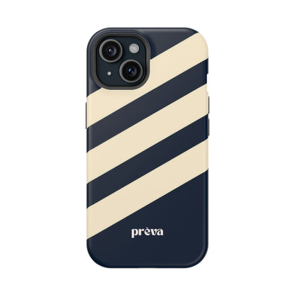 Striped Navy & Cream Phone Case