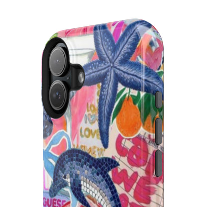 Dolphin Tropics Collage Phone Case