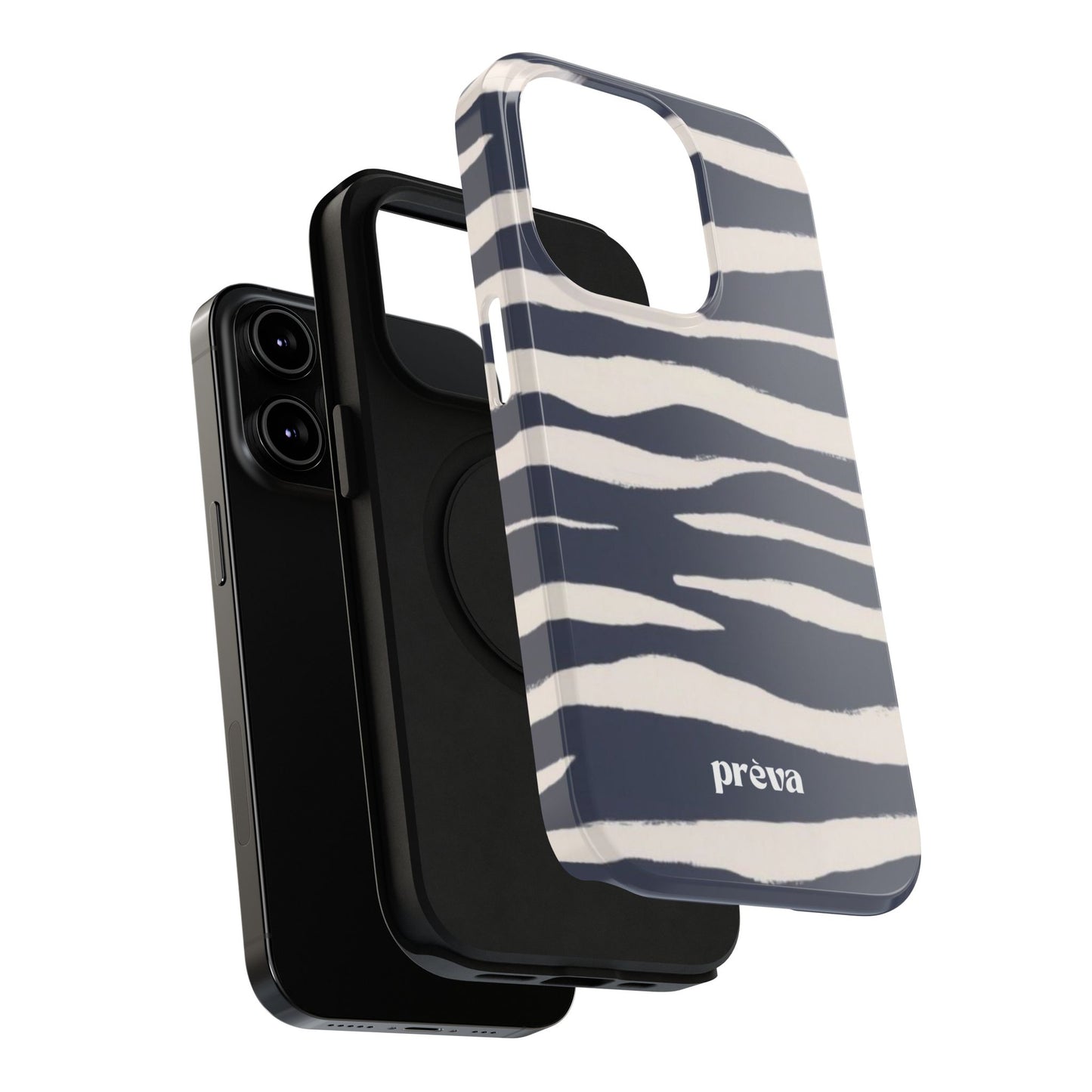 Navy & Cream Zebra Phone Case