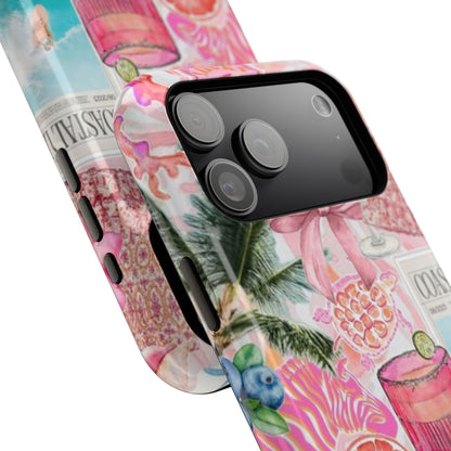 Pink Cocktail Collage Phone Case