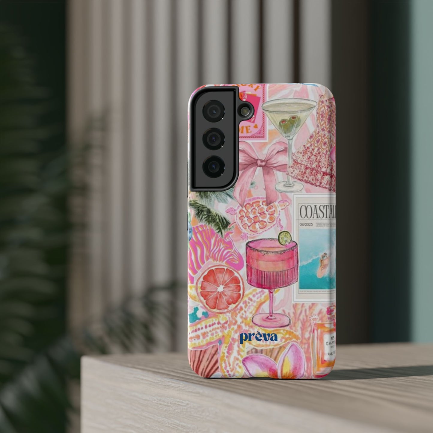 Pink Cocktail Collage Phone Case