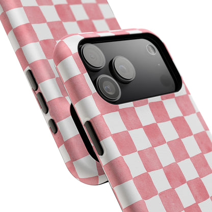 Pink Checkers Phone Case