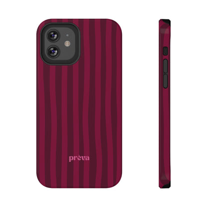 Burgandy Stripes x Ava Dudderar Phone Case