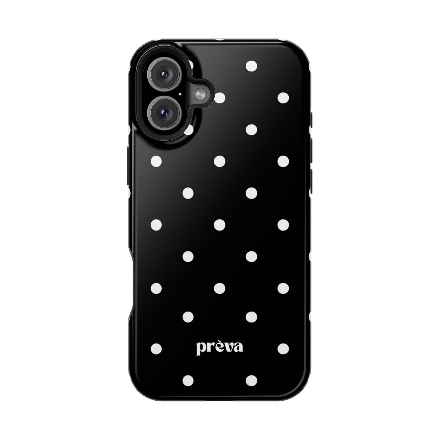 Black with White Polka Dots Phone Case