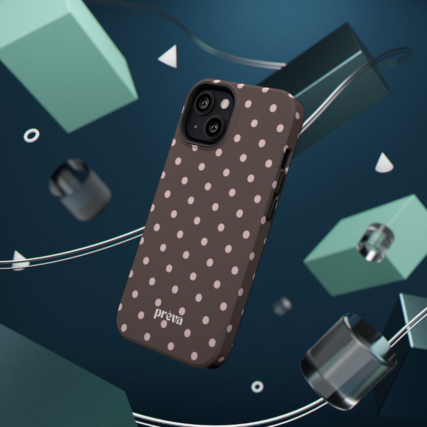 Brown and Pink Polka Dot Phone Case