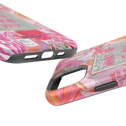 Pink "What If It All Works Out?" Collage Phone Case