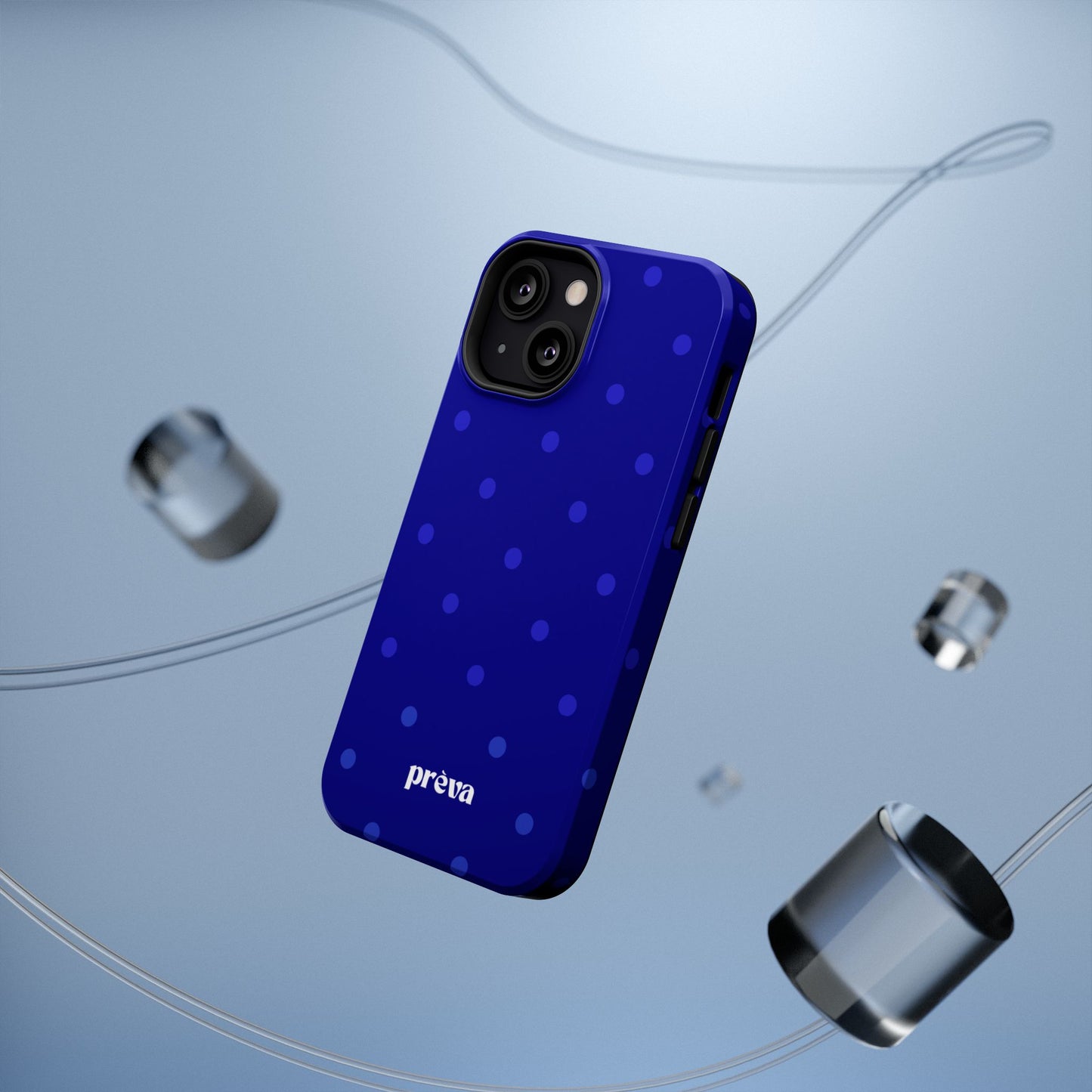 Dark Blue Polka Dots Phone Case