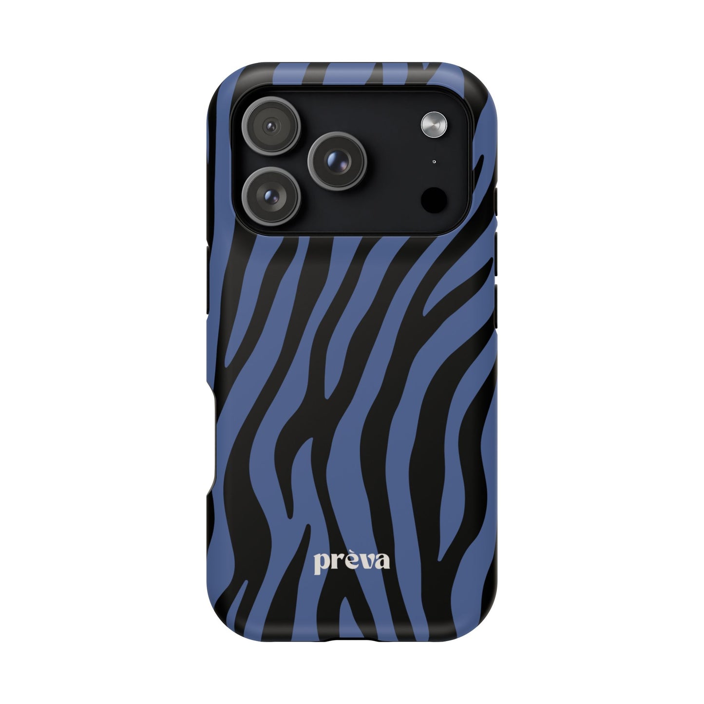 Blue & Black Zebra Stripe Phone Case