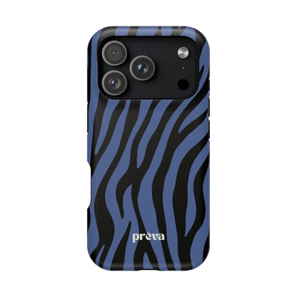 Blue & Black Zebra Stripe Phone Case
