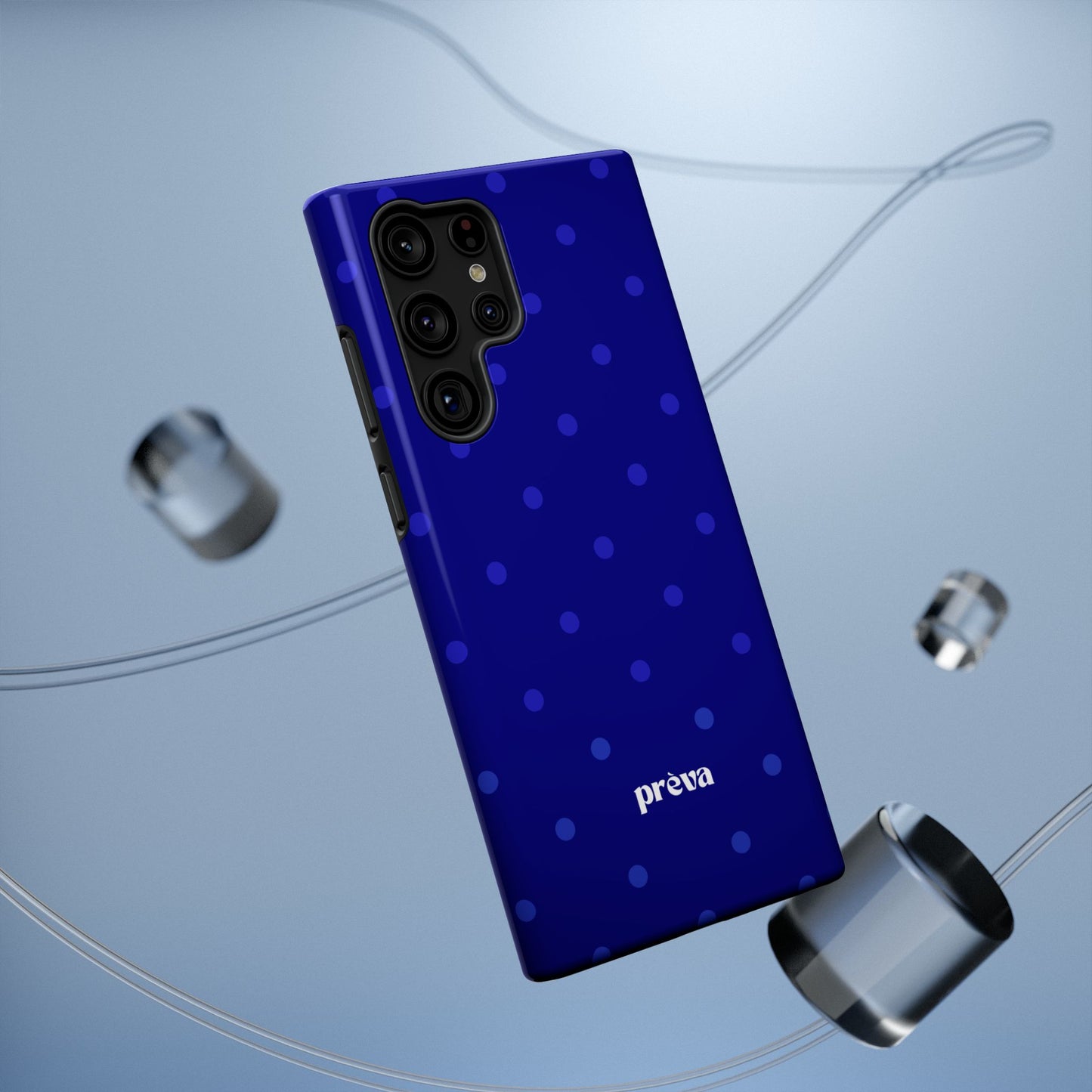 Dark Blue Polka Dots Phone Case