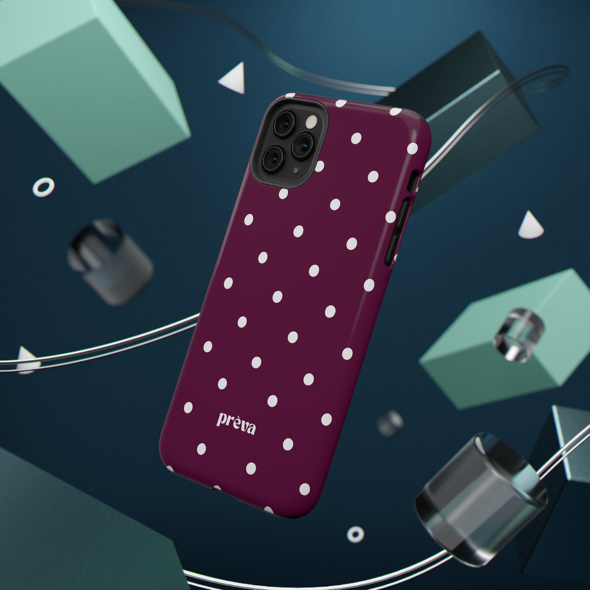 Maroon Polka Dot Phone Case