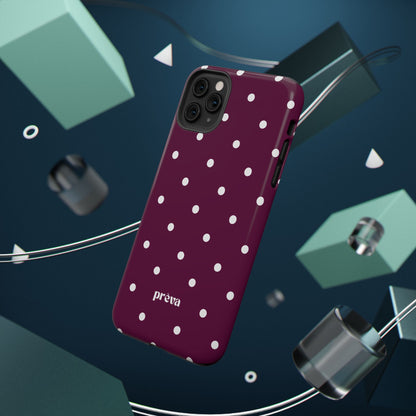 Maroon Polka Dot Phone Case
