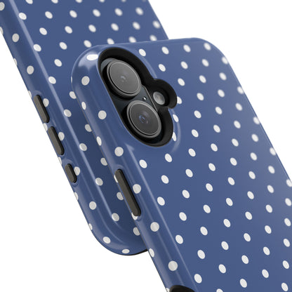 Navy Polka Dot Phone Case