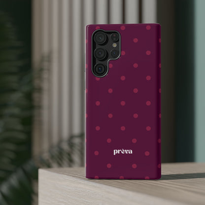 Maroon Polka Dots Phone Case