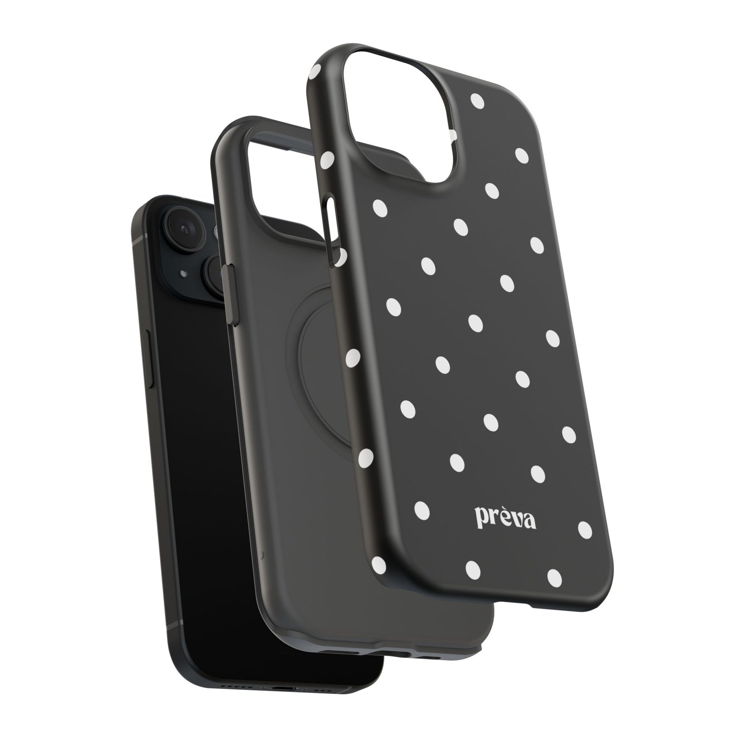 Black with White Polka Dots Phone Case