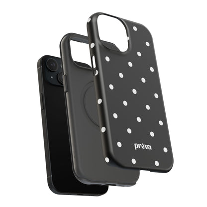 Black with White Polka Dots Phone Case