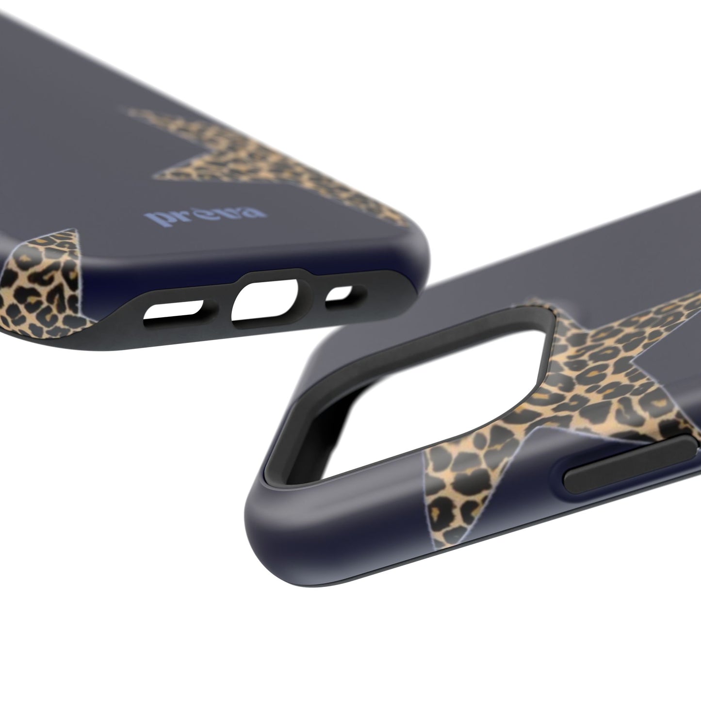 Navy Leopard Star Phone Case