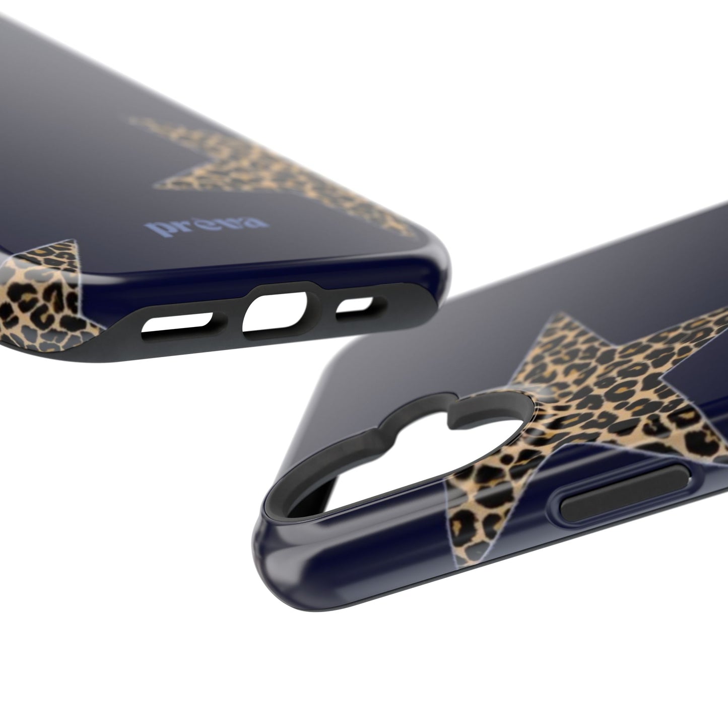 Navy Leopard Star Phone Case