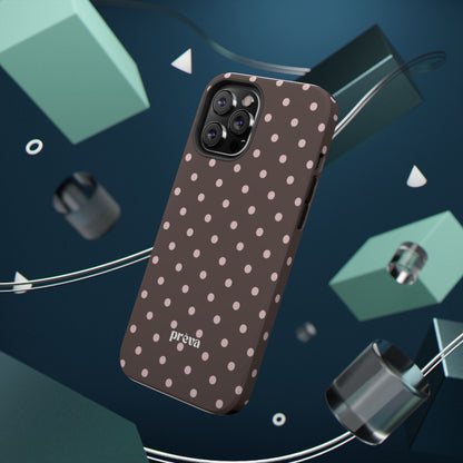 Brown and Pink Polka Dot Phone Case