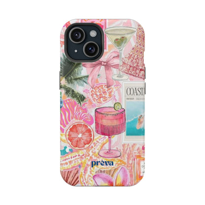 Pink Cocktail Collage Phone Case