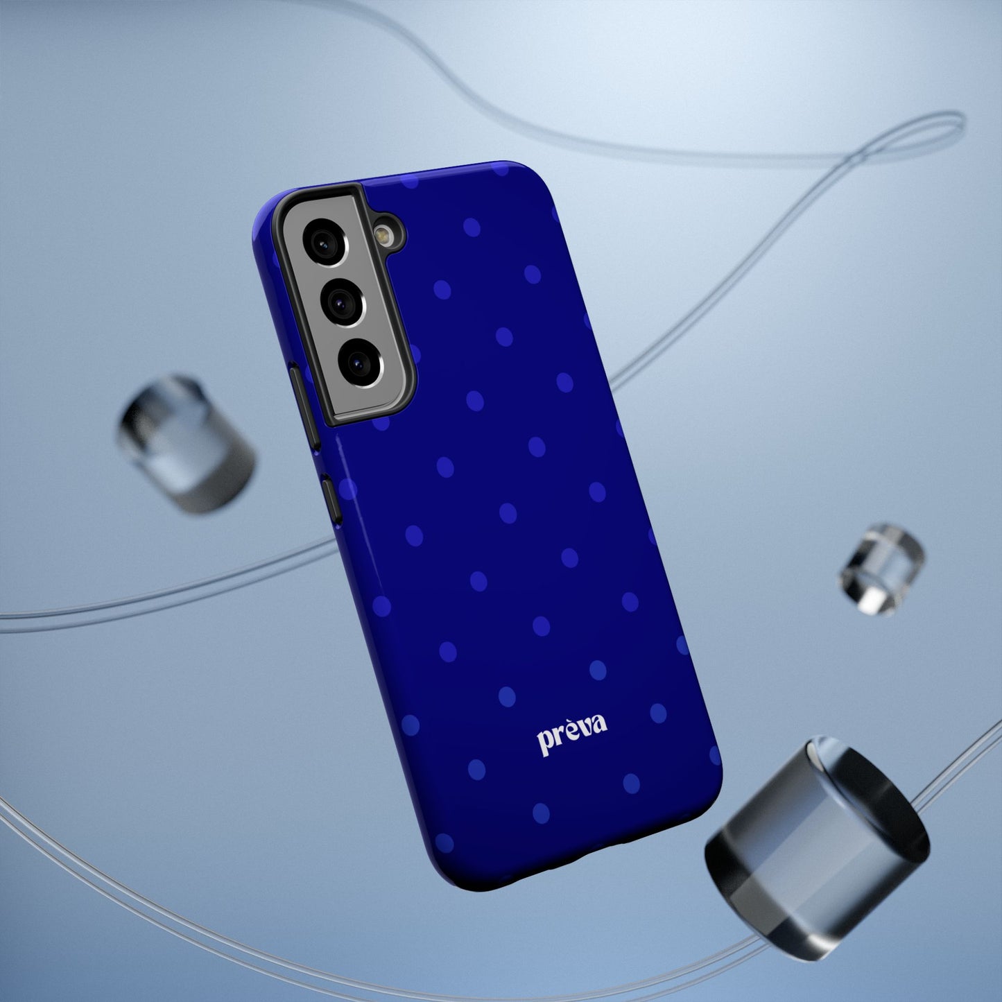 Dark Blue Polka Dots Phone Case