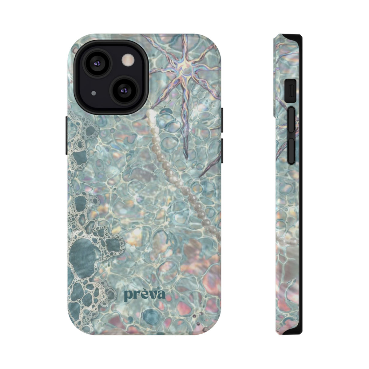 Marbled Seafoam Impact-Resistant Phone Case