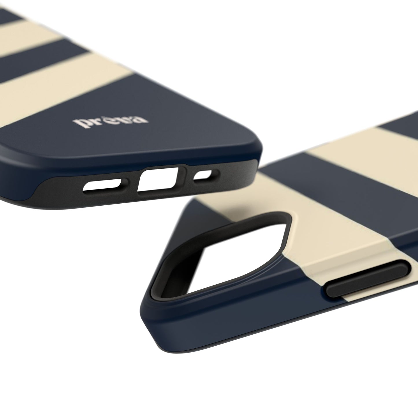 Striped Navy & Cream Phone Case