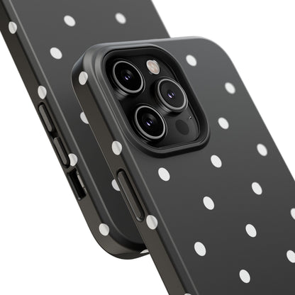 Black with White Polka Dots Phone Case