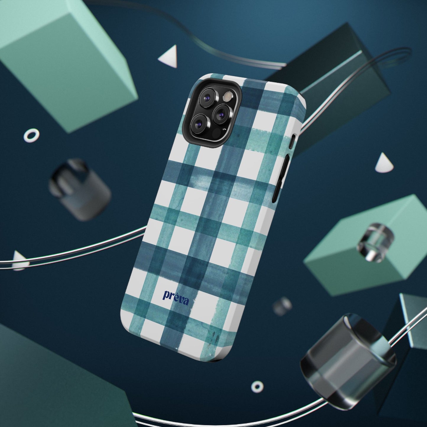 Teal Plaid Phone Case