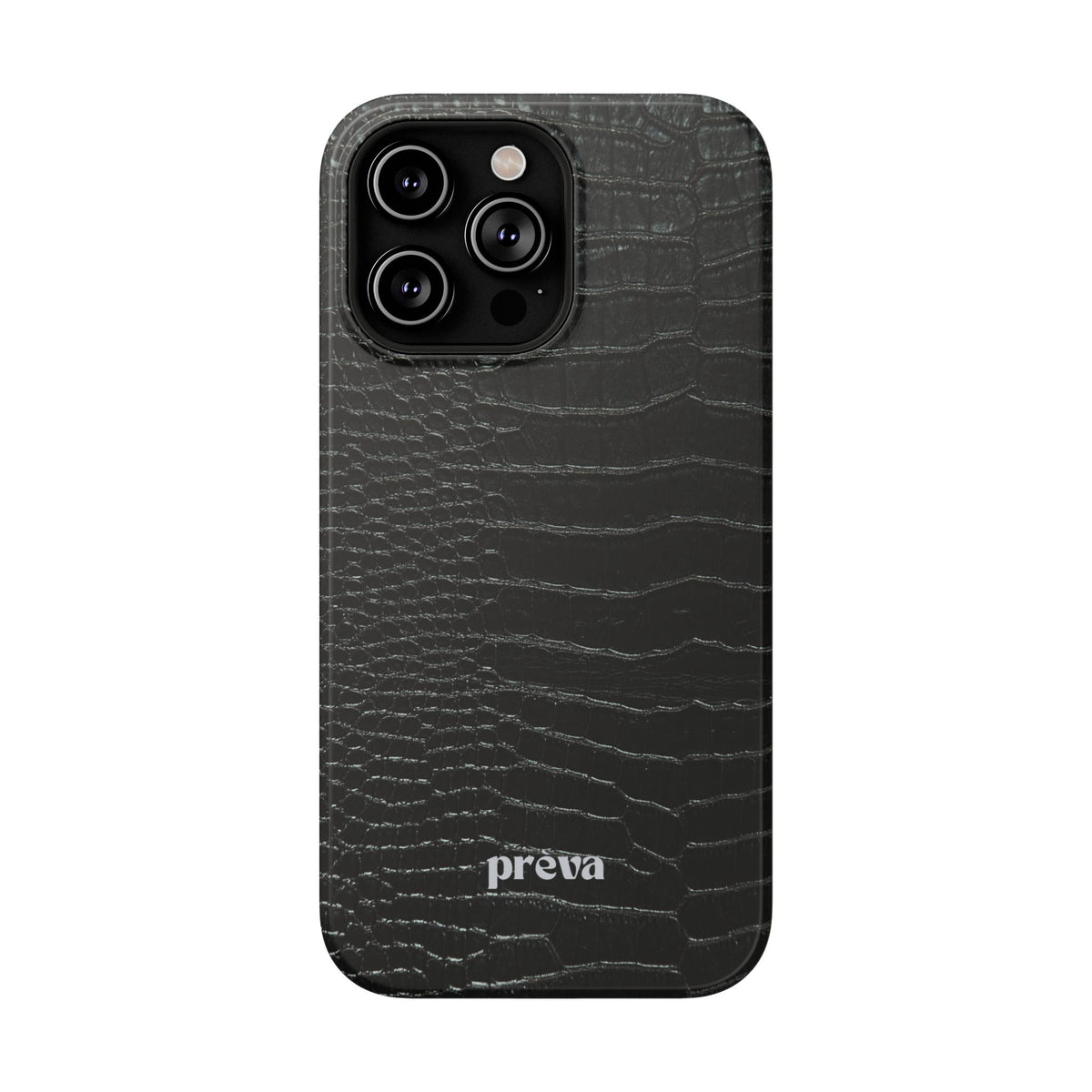 Black Croc Phone Case