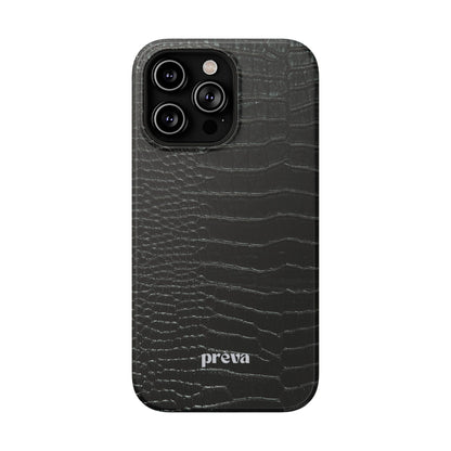 Black Croc Phone Case