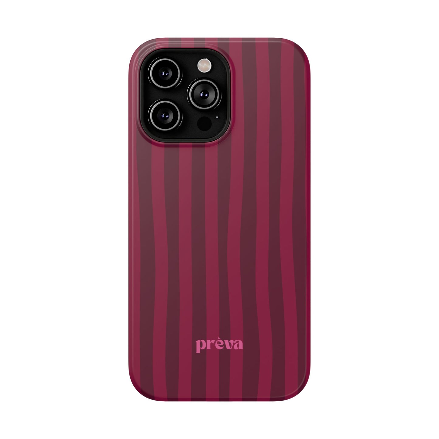 Burgandy Stripes x Ava Dudderar Phone Case