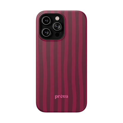 Burgandy Stripes x Ava Dudderar Phone Case