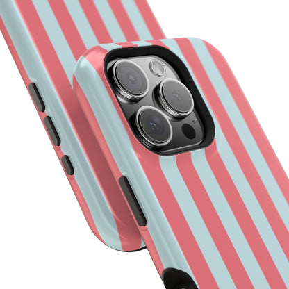 Coral & Teal Stripes Phone Case