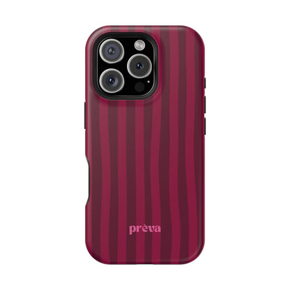 Burgandy Stripes x Ava Dudderar Phone Case