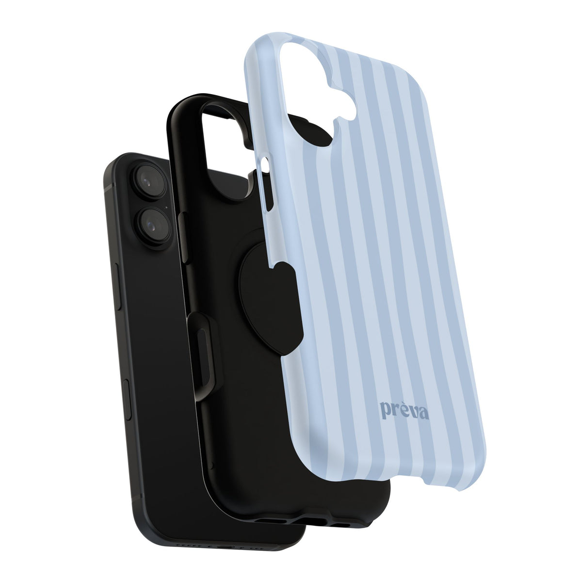 Pastel Blue Stripes Phone Case