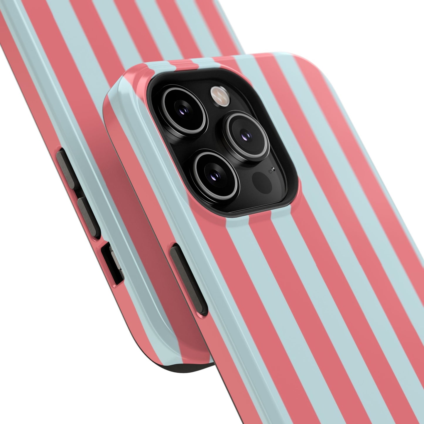 Coral & Teal Stripes Phone Case