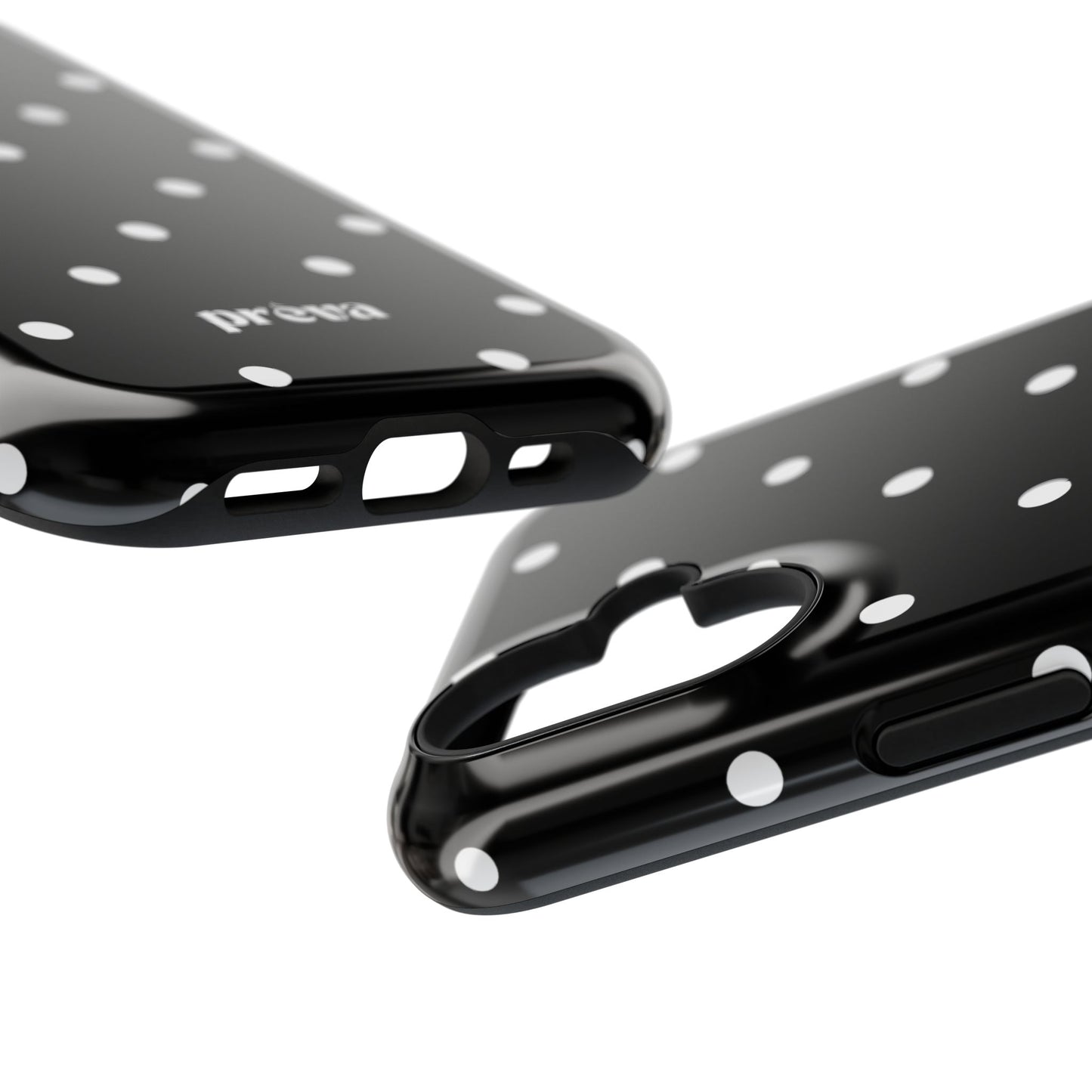 Black with White Polka Dots Phone Case