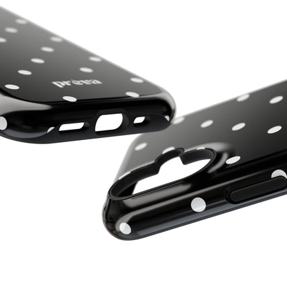 Black with White Polka Dots Phone Case